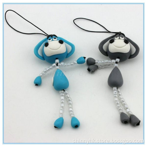 Lovely cartoon design plastic 3D key chain cheaper giveaway gifts